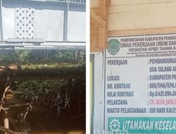 Ada Kejanggalan!!, Proyek Pembangunan Jembatan Sungai Dua Talang Akar PALI 2025 Di Soal.
