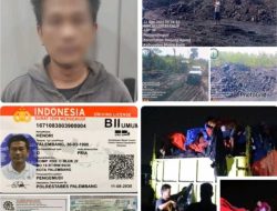 Ditreskrimsus Polda Sumsel Amankan 1 Unit Truck Tronton Muatan 40 Ton Batu Bara Diduga Dari Tambang Ilegal Di Tanjung Agung Muara Enim.