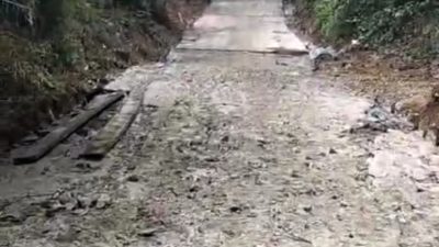 Waduh, Ada Dugaan Kuat Proyek Peningkatan Jalan Dusun II Desa Hidup Baru Benakat Terjadi Gagal Konstruksi.