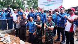 Terobosan Desa Ujan Mas Baru, Perdana Di Kabupaten Muara Enim Melakukan Peletakan Batu Pertama Pembangunan Koperasi Merah Putih.