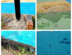 Proyek Dispora Muara Enim 2025, Pembangunan Lapangan Voli di Desa Pelempang Bikin Warga Kecewa.