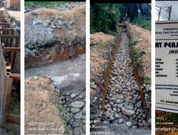 Proyek Pembangunan Jalan Setapak Dan Siring Di Desa Talang Balai Belida Darat Diduga Tidak Sesuai Spesifikasi.